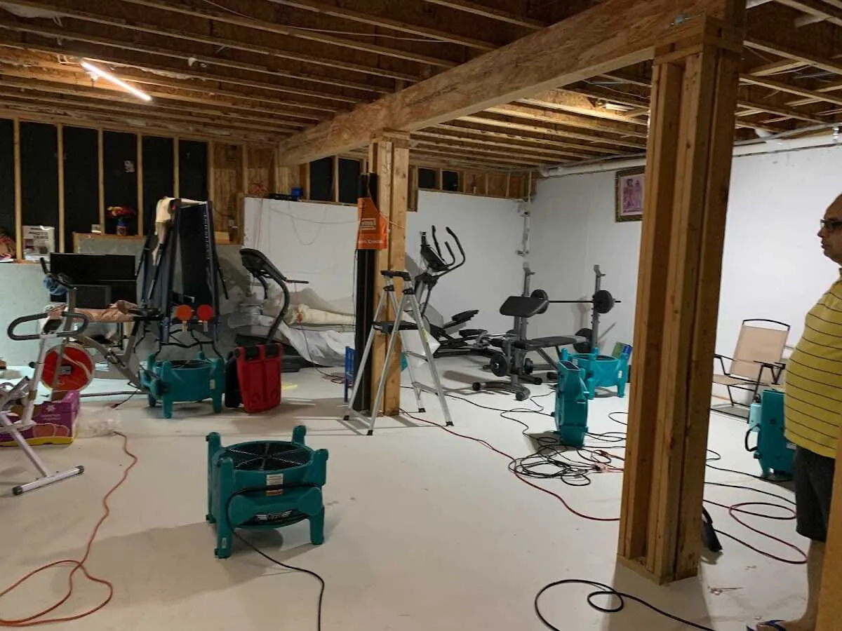 Basement drying equipment setup for Structural Drying in Brainerd