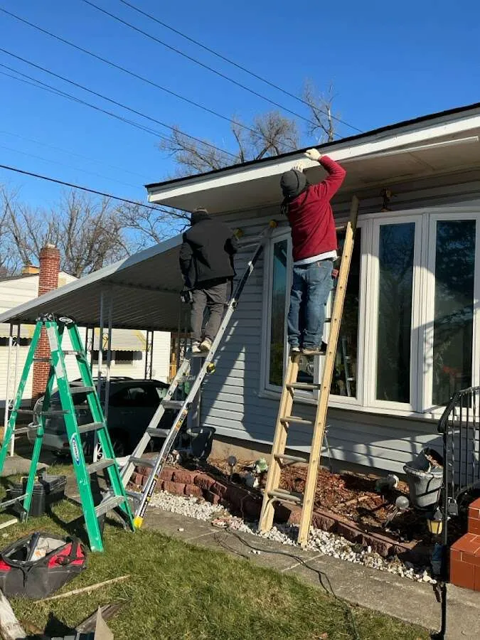 Restoration crew performing exterior repair in Brainerd